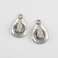 Tibetan Style Hat Pendants, antique silver color plated, vintage & DIY, 20.10x12.40x4.90mm, Hole:Approx 1.9mm, Sold By Bag