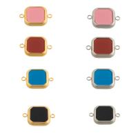 Kontakt i rostfritt stål, 304 rostfritt stål, med Akryl, mode smycken & Unisex, fler färger för val, 12x17x3mm, Hål:Ca 2mm, Säljs av PC