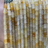 Natural Chalcedony Bead Yellow Calcedony Bamboo polished DIY yellow Sold Per Approx 38 cm Strand