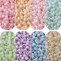 Solidan boja Staklene sjeme perli, Staklo sjeme perli, pozlaćen, možete DIY, više boja za izbor, 4mm, 6000računala/Torba, Prodano By Torba