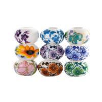 Porcelain Large Hole Bead DIY mixed colors Sold By PC