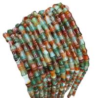 Agat pärlor, Malachite agat, Bamboo, polerad, DIY, 12x8mm, Ca 31PC/Strand, Säljs av Strand
