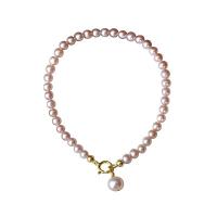 Braccialetto perla coltivata d'acqua dolce, perla d'acquadolce coltivata naturalmente, Naturale & gioielli di moda & per la donna, viola rosa, Venduto per 17 cm filo