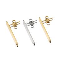 Stainless Steel Earring Stud Component 304 Stainless Steel plated DIY Sold By Bag