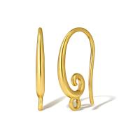 Brass Hook slangetje, Messing, echt goud verguld, voor vrouw, gouden, Verkocht door pair