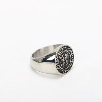 316L Stainless Steel Finger Ring Unisex & blacken US Ring Sold By PC