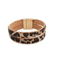 Zinc Alloy Bangle PU Leather with Zinc Alloy fashion jewelry & for woman 20mm Length Approx 7.48 Inch Sold By PC