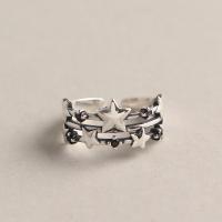 Sterling zilver ringen, 925 sterling zilver, mode sieraden & verschillende stijlen voor de keuze & voor vrouw, nikkel, lood en cadmium vrij, Maat:7, Verkocht door PC