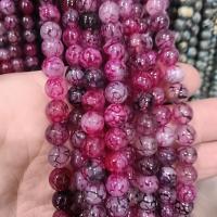 Natural Dragon Veins Agate Beads Round DIY Sold By Strand