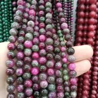 Agat pärlor, Turmalin Color Agate, Rund, DIY & olika storlek för val, fler färger för val, Säljs av Strand