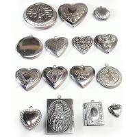 Rostfritt stål Hjärta Hängen, 304 rostfritt stål, plated, DIY & olika stilar för val, ursprungliga färgen, Hål:Ca 2mm, Säljs av PC