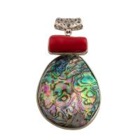 Natural Abalone Shell Pendants with Brass fashion jewelry & for woman Approx 5mm Sold By PC