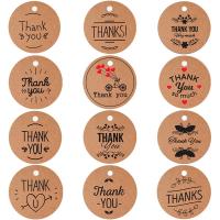 Jewelry Price Tag, Kraft, Round, printing, DIY & with letter pattern, 30mm, 100PCs/Bag, Sold By Bag