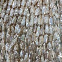 Perla Barroca Freshwater, Perlas cultivadas de agua dulce, Barroco, Natural & Bricolaje, Blanco, 10x25mm, Vendido para 36-38 cm Sarta