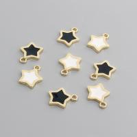 Zinc Alloy Star Pendant gold color plated DIY & enamel nickel lead & cadmium free Approx Sold By Bag