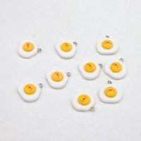 Resin Pendant Fried Egg epoxy gel DIY mixed colors Approx Sold By Bag