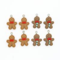 Resin Pendant Gingerbread Man epoxy gel DIY Approx Sold By Bag