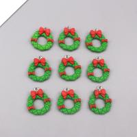 Resin Christmas Pendant Christmas Wreath epoxy gel DIY & hollow mixed colors Approx Sold By Bag
