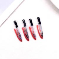Fashion Halloween Pendant Acrylic Sword epoxy gel DIY mixed colors Approx Sold By Bag