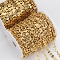 Stainless Steel Jewelry Chain 304 Stainless Steel 18K gold plated DIY golden Sold By Bag
