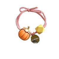 Rubber Band Hair Jewelry Elastic with Plastic Pumpkin Korean style & for woman Random Color 60-80mm Sold By PC