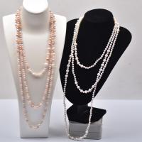 Sötvatten Pearl tröja kedja halsband, Freshwater Pearl, för kvinna, fler färger för val, Längd Ca 2 m, Säljs av PC