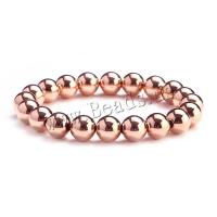 Stainless Steel Jewelry Bracelet, 304 Stainless Steel, Round, Vacuum Ion Plating, different size for choice & for woman, rose gold color, Sold By PC