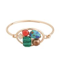 Zinc Alloy Bangle with Gemstone fashion jewelry & for woman nickel lead & cadmium free 58mm Sold By PC