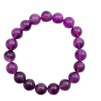 Quartz Bracelets Amethyst Round fashion jewelry & for woman Length Approx 19 cm Sold By PC