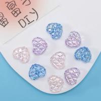 Akryl smykker perler, Heart, du kan DIY, flere farver til valg, 18x20mm, Solgt af PC