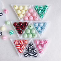 Akryl smykker perler, Runde, du kan DIY, flere farver til valg, 16x15x3mm, 10pc'er/Bag, Solgt af Bag