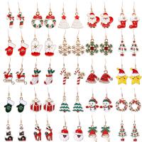 Zinc Alloy Drop Earring, plated, Kerst sieraden & verschillende stijlen voor de keuze & voor vrouw, 15mm, Verkocht door pair