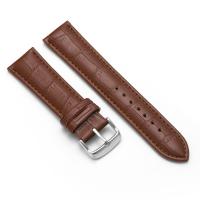 Bracelets de montre, cuir PU, avec Acier inoxydable 304, unisexe, brun, 22mm, Longueur Environ 12.5 cm, Environ 8.7 cm, Vendu par PC