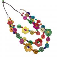Houten halskettingen, Hout, handgemaakt, mode sieraden & voor vrouw, multi-gekleurde, Per verkocht 78 cm Strand
