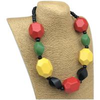 Houten halskettingen, Hout, handgemaakt, mode sieraden & voor vrouw, multi-gekleurde, Per verkocht 65 cm Strand