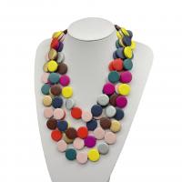 Wood Necklace handmade fashion jewelry & for woman multi-colored Sold Per 56 cm Strand