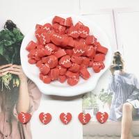 Polymer Clay Beads Heart DIY red Approx Sold By Bag