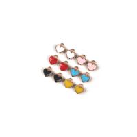 Přívěšek zinek slitiny, Srdce, barva pozlacený, DIY & smalt, více barev na výběr, 7x8mm, Cca 100PC/Bag, Prodáno By Bag