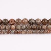 Agat pärlor, Sun Agate, Rund, polerad, DIY & olika storlek för val, Såld Per Ca 38 cm Strand