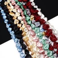 Prirodni Slatkovodni Shell perle, Školjka, Nepravilan, možete DIY, više boja za izbor, about:15-25mm, Prodano Per Približno 38 cm Strand