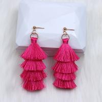 Earring Jewelry Cotton Thread handmade fashion jewelry & for woman Sold By Pair