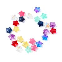 Ručno lampwork perle, Zvijezda, uglađen, možete DIY, miješana boja, 12x5mm, Prodano By PC