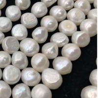 Keishi Tenyésztett édesvízi gyöngy Gyöngyök, Édesvízi gyöngy, DIY, fehér, 10-11mm, Kb 38PC-k/Strand, Által értékesített Strand