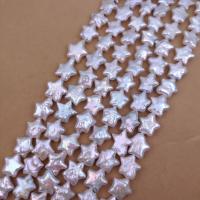 Přírodní sladkovodní perly perlí, Sladkovodní Pearl, Hvězda, DIY, bílý, Length about 11-12mm, Cca 36PC/Strand, Prodáno By Strand