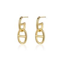 925 Sterling Silver Stud Earrings plated fashion jewelry & for woman & hollow nickel lead & cadmium free Sold By Pair