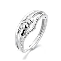 Messing ringen, mode sieraden & verschillende stijlen voor de keuze & voor vrouw, nikkel, lood en cadmium vrij, Maat:7, Verkocht door PC