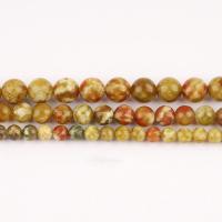 Gemstone smykker perler, Dragon + blod + sten, Runde, poleret, du kan DIY & forskellig størrelse for valg, grøn, Solgt Per Ca. 38 cm Strand