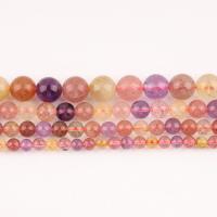 Krystalperler, Runde, poleret, du kan DIY & forskellig størrelse for valg, blandede farver, Solgt Per Ca. 38 cm Strand