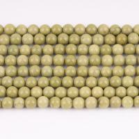 Agat pärlor, Rund, polerad, DIY & olika storlek för val, grön, Såld Per Ca 38 cm Strand