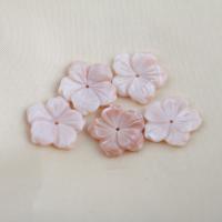 Naturlig Pink Shell Perler, Flower, du kan DIY, lyserød, 19x18.80x3mm, Solgt af PC